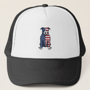Casquette Bulldog Patriotique Gravure Vintage Design Vectori