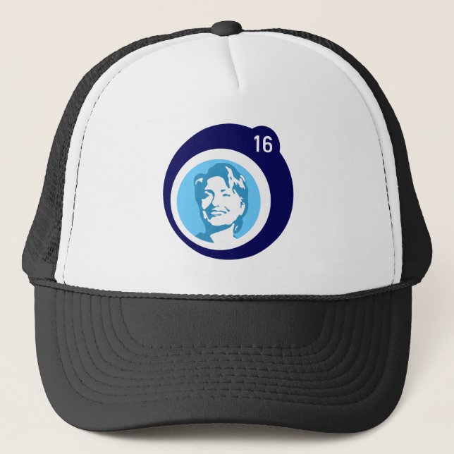 Casquette bulle bleue d'hillary clinton (Devant)
