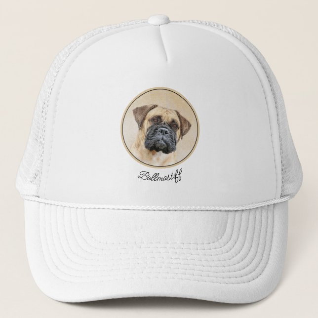 Casquette Bullmastiff Peinture - Joli chien d'origine art (Devant)