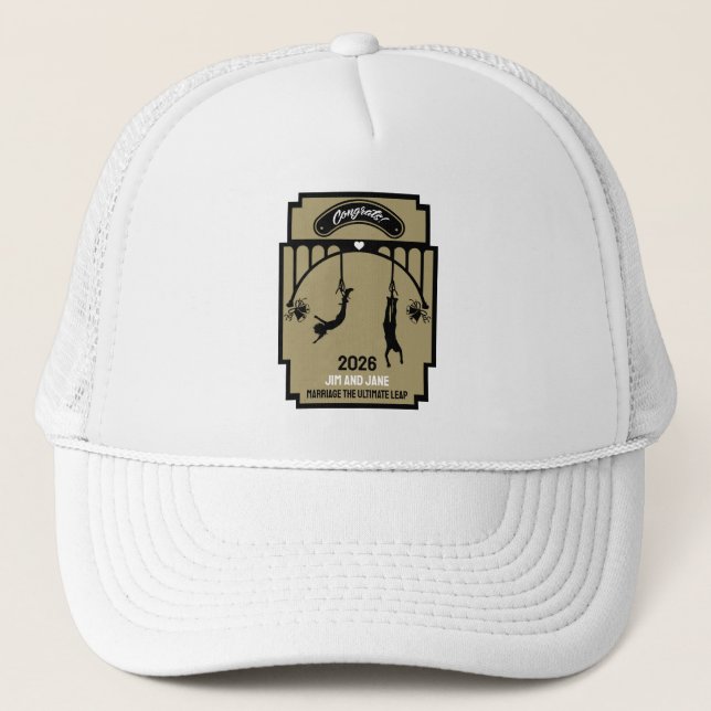 Casquette Bungee Jumping Mariage cadeau (Devant)
