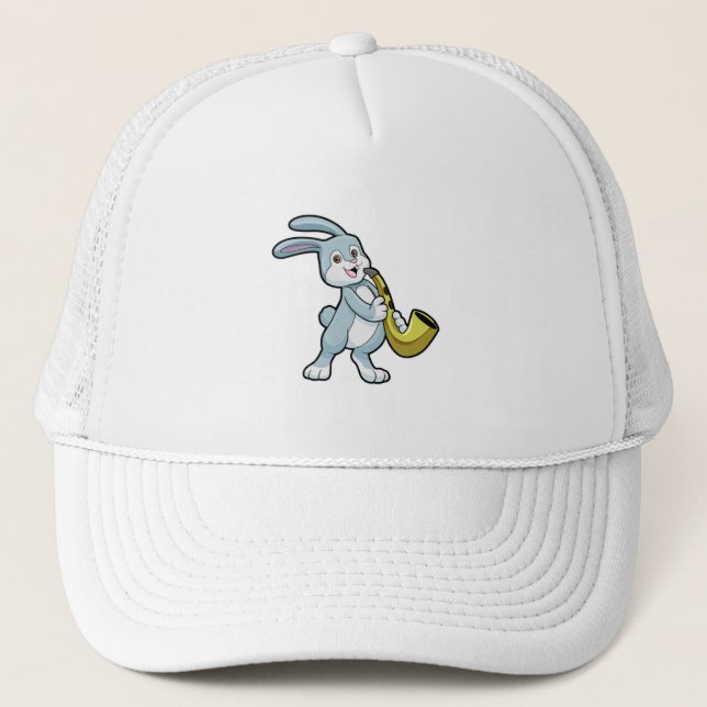 Casquette Bunny en musique avec saxophone (Devant)