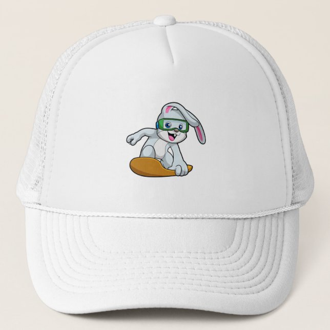 Casquette Bunny en Snowboard avec Snowboard (Devant)