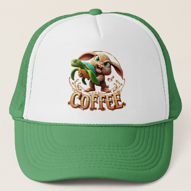 Casquette Bunnys Trade : Tortue pour café Acheter un café (Devant)