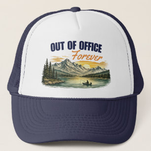 Casquette Bureau fermé pour toujours pêche montagne design