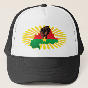 Casquette Burkina Faso Carte, drapeau et première révolution