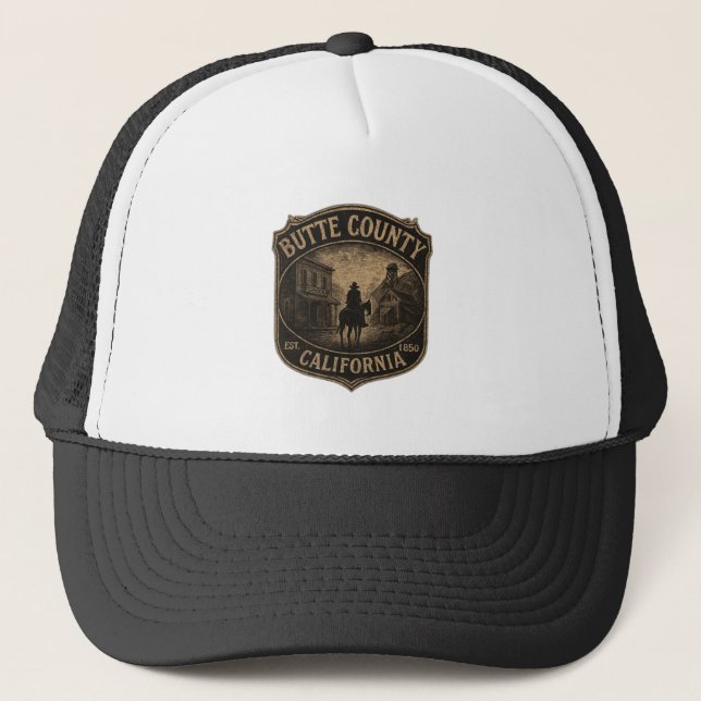 Casquette Butte County California – Gold Rush badge design (Devant)