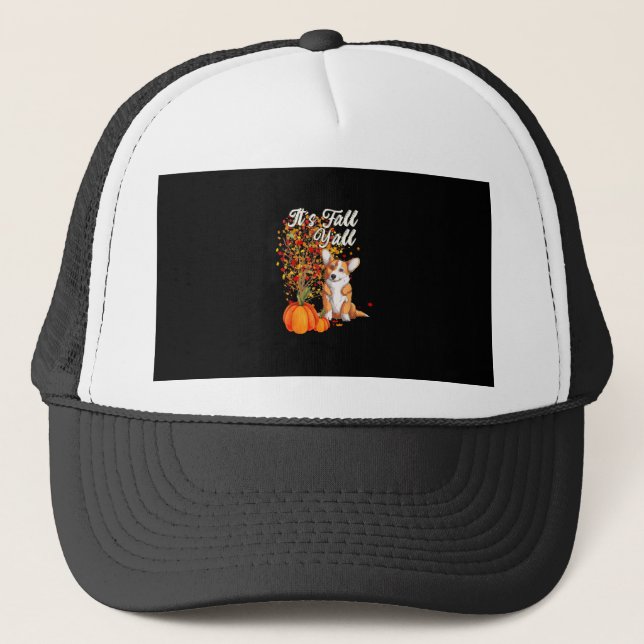 Casquette C’est automne Y’all Leaf Fall Tree Bonjour Automne (Devant)