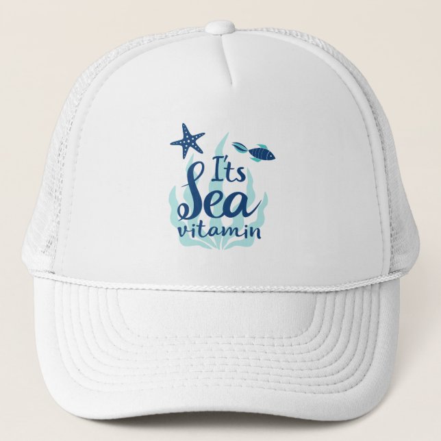 Casquette C’est de la vitamine de la mer - Amusant thé d’été (Devant)