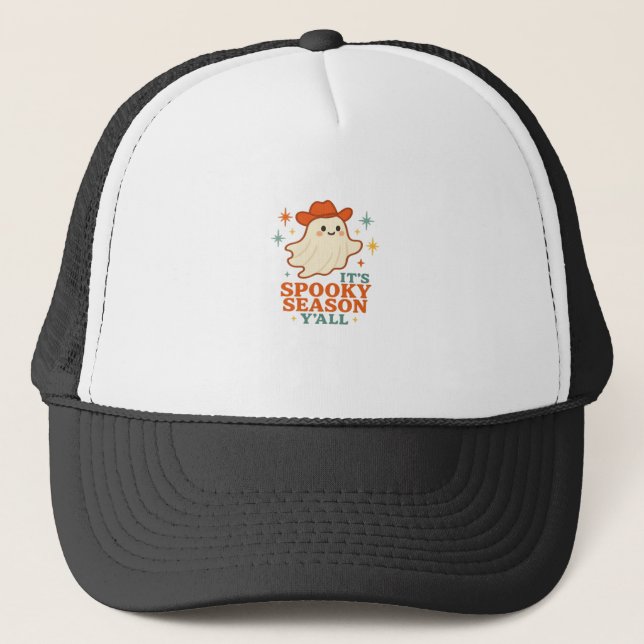 Casquette C’est la saison Éffrayante Y’all Cowboy Boo (Devant)