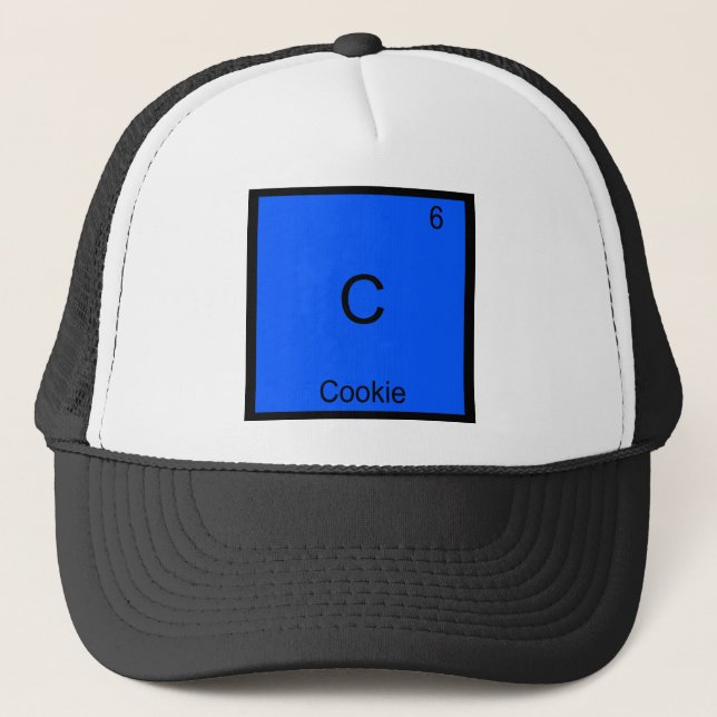Casquette C - Symbole d'élément de chimie de cookie drôle (Devant)