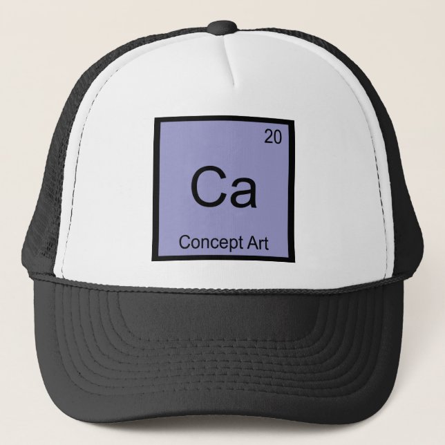 Casquette Ca - Concept Art Symbole d'élément de chimie drôle (Devant)