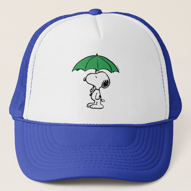Casquette cacahuètes | Parapluie vert Snoopy (Devant)