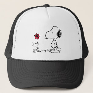 Casquette cacahuètes   Snoopy & Woodstock Rouge & Noir