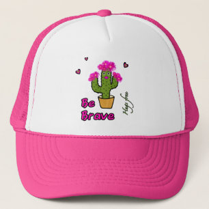 Casquette Cactus amusant avec des fleurs