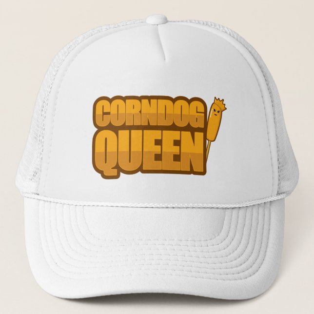 Casquette Cadeau amoureux des chiens Corndog Queen Corn (Devant)