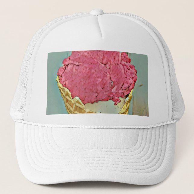 Casquette Cadeau d'anniversaire de crème glacée (Devant)