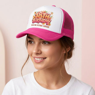 Casquette Cadeau de fête d'anniversaire 18 ans personnalisé 