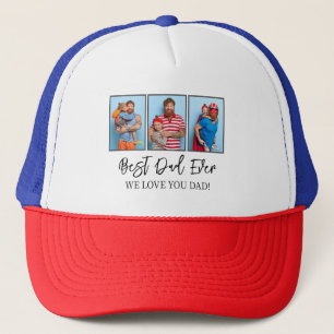Casquette Cadeau de fête des pères Collage de photos de papa