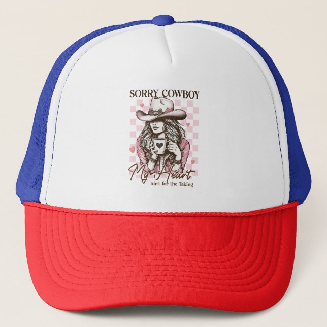 Casquette Cadeau de la Saint-Valentin | Désolé Cowboy (Devant)