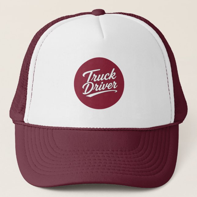 Casquette Cadeau de typographie de script pour chauffeur de  (Devant)