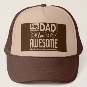 Casquette Cadeau de typographie Hé Papa Tu Es Génial