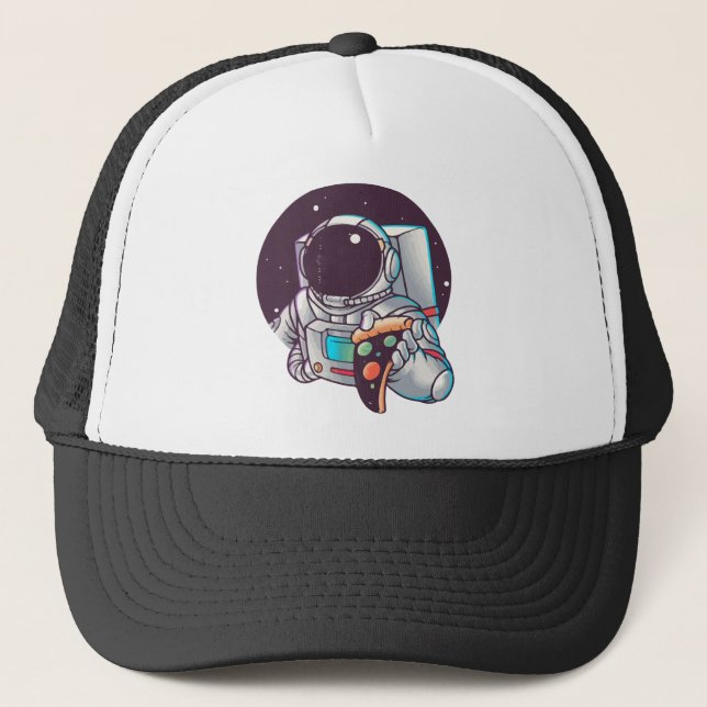 Casquette Cadeau drôle d'astronaute Pizza Galaxy, amateur de (Devant)