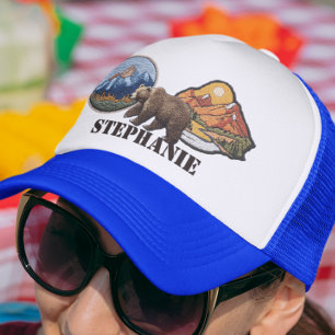 Casquette Cadeau Personnalisé Ours Patchs Faux Montagnes 