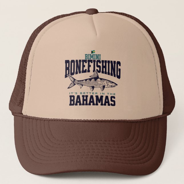 Casquette Cadeau souvenir Bahamas : Bimini Bahamas Bonefishi (Devant)