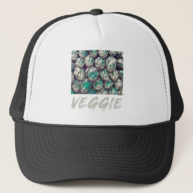 Casquette Cadeau végétarien Vintage Veggie (Devant)