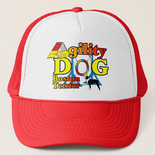 Casquette Cadeaux d'agilité Boston Terrier (Devant)