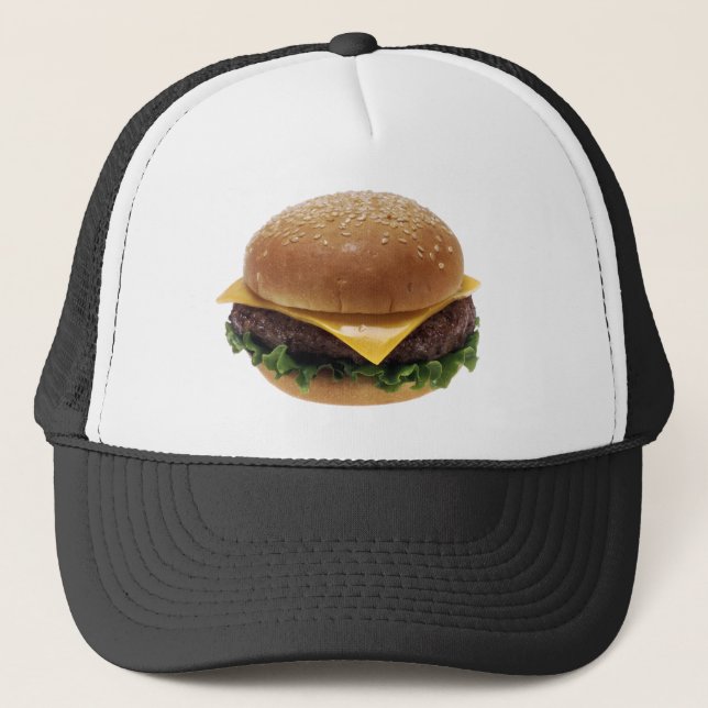 Casquette Cadeaux d'anniversaire de cheeseburger (Devant)