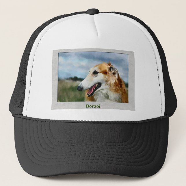 Casquette Cadeaux d'art de Borzoi (Devant)