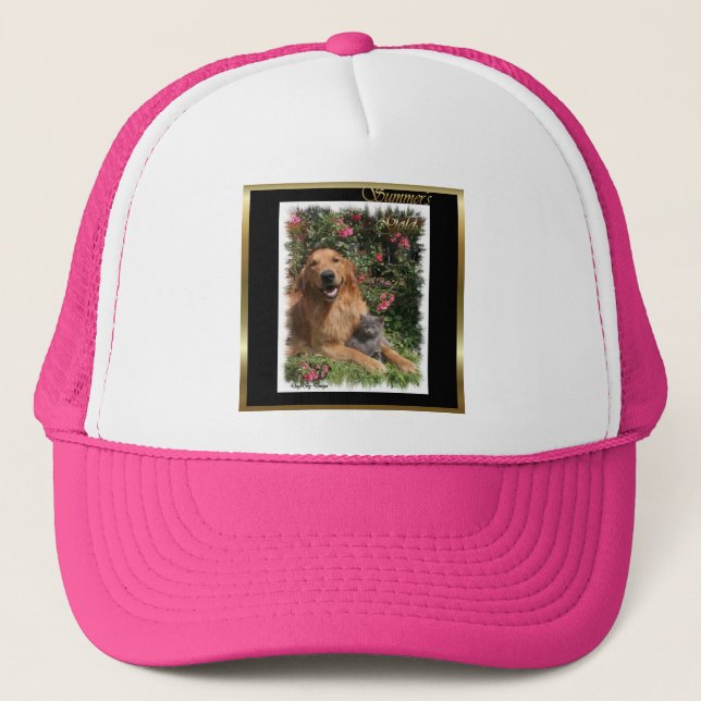 Casquette Cadeaux d'art de Golden Retriever (Devant)