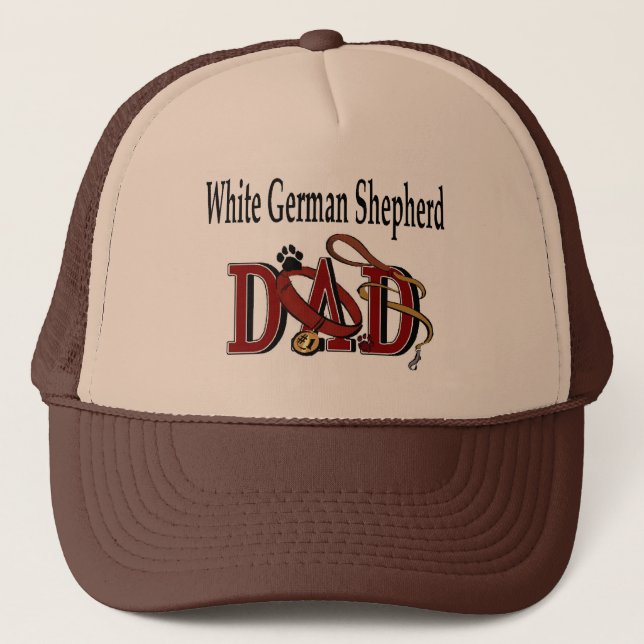 Casquette Cadeaux de Berger Blanc Allemand Papa (Devant)