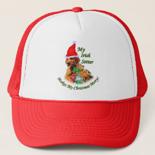 Casquette Cadeaux de Noël de Setter irlandais