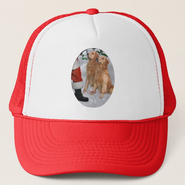 Casquette Cadeaux de Noël Golden Retriever (Devant)