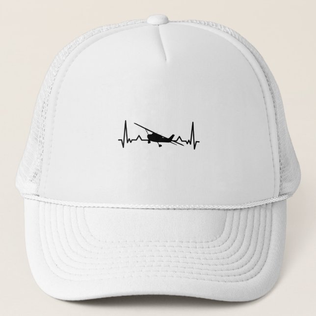 Casquette Cadeaux de pilote d'avion à battement de coeur (Devant)