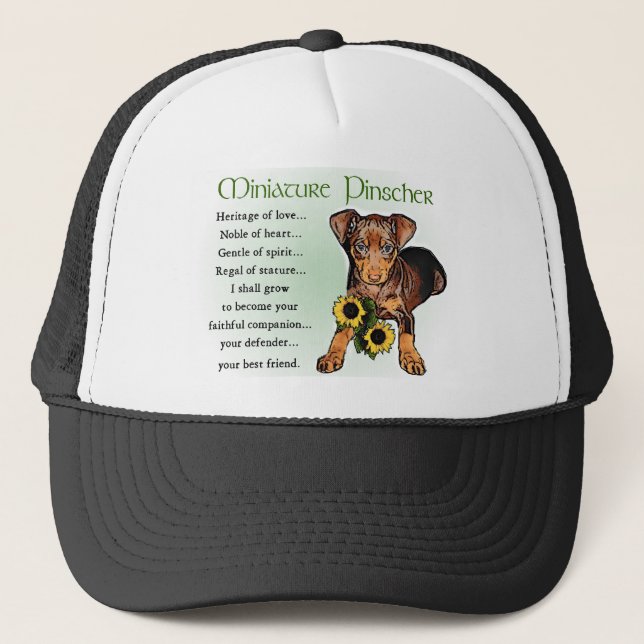 Casquette Cadeaux de Pinscher Miniature (Devant)