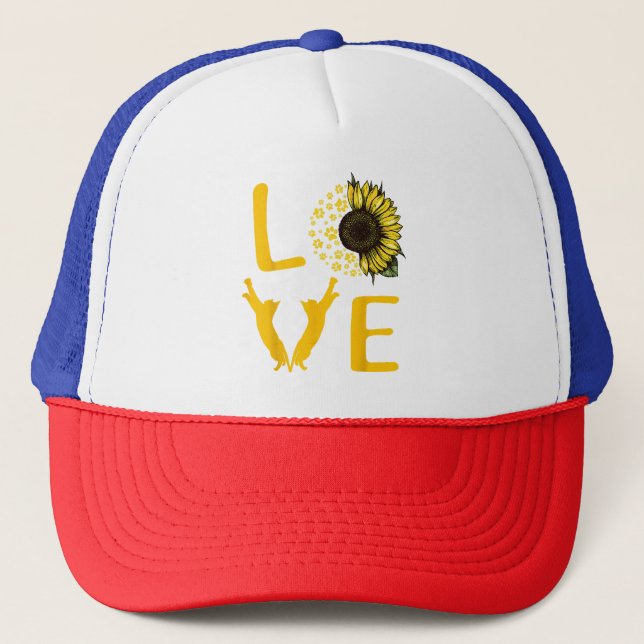 Casquette Cadeaux De Tournesol Chat Pour Amoureux de les cha (Devant)