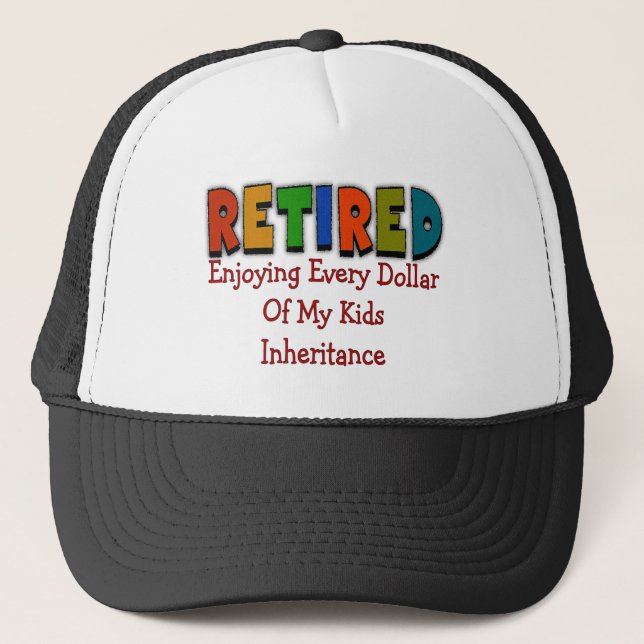 Casquette Cadeaux drôles de retraite (Devant)