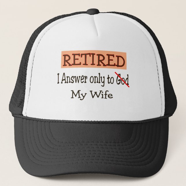 Casquette Cadeaux drôles de retraite (Devant)