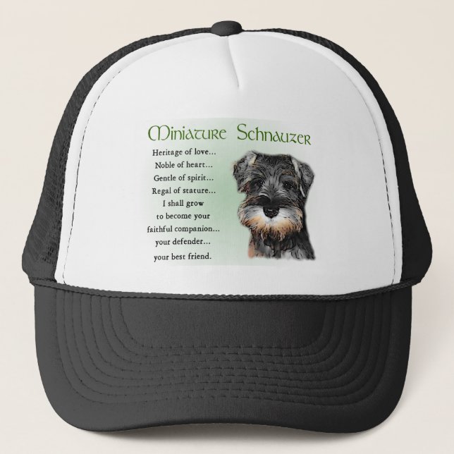 Casquette Cadeaux Schnauzer miniatures (Devant)