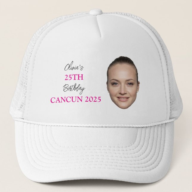 Casquette Cadeaux Visage D'Escadron D'Anniversaire Pour Femm (Devant)