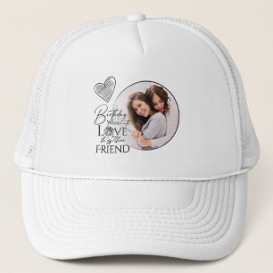 Casquette Cadre photo d'ami avec lettrage d'anniversaire min