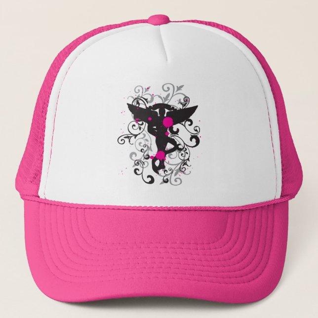 Casquette Caducée grunge de chiropractie (Devant)