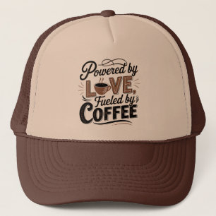 Casquette Café avec art de mots rétro cool