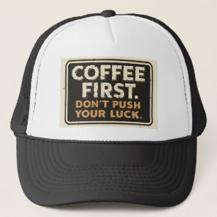 Casquette Café d'abord Ne tente pas ta chance – Drôle Sarcas
