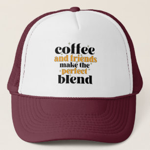 Casquette café et amis font le mélange parfait