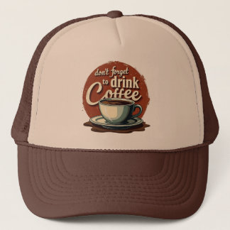 Casquette Café fraîchement infusé vintage