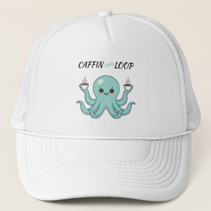 Casquette Caffin Loop Kawaii Hat – Cute Octopus Coffee